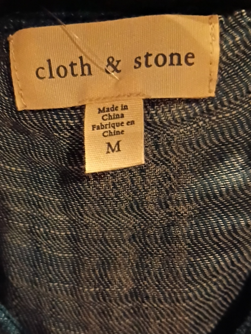 FINAL PRICE ANTHROPOLOGIE - cloth & stone Blue Denim Dress w Cut-out Shoulders